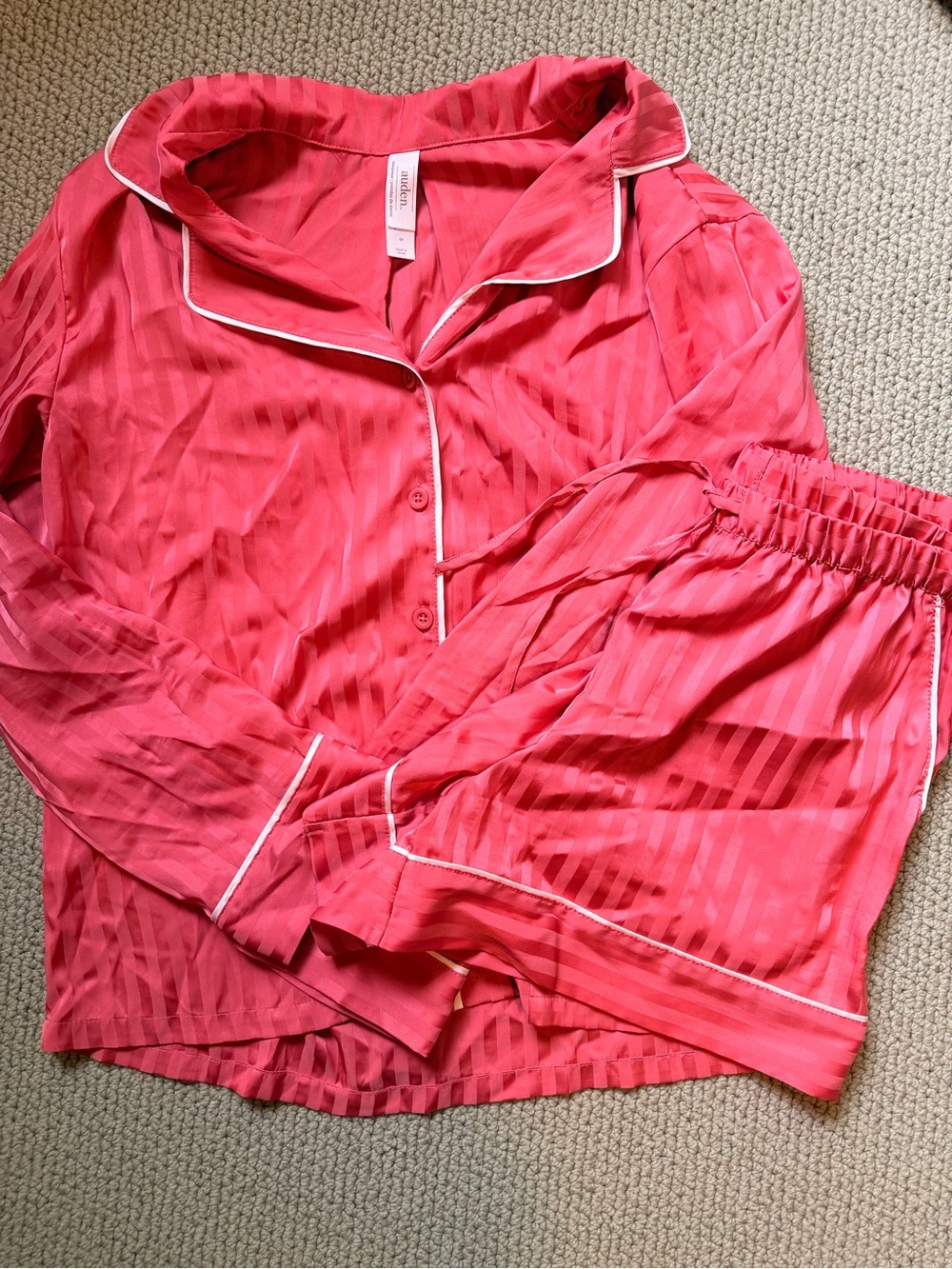 Target Pink Striped Satin Pajama Set